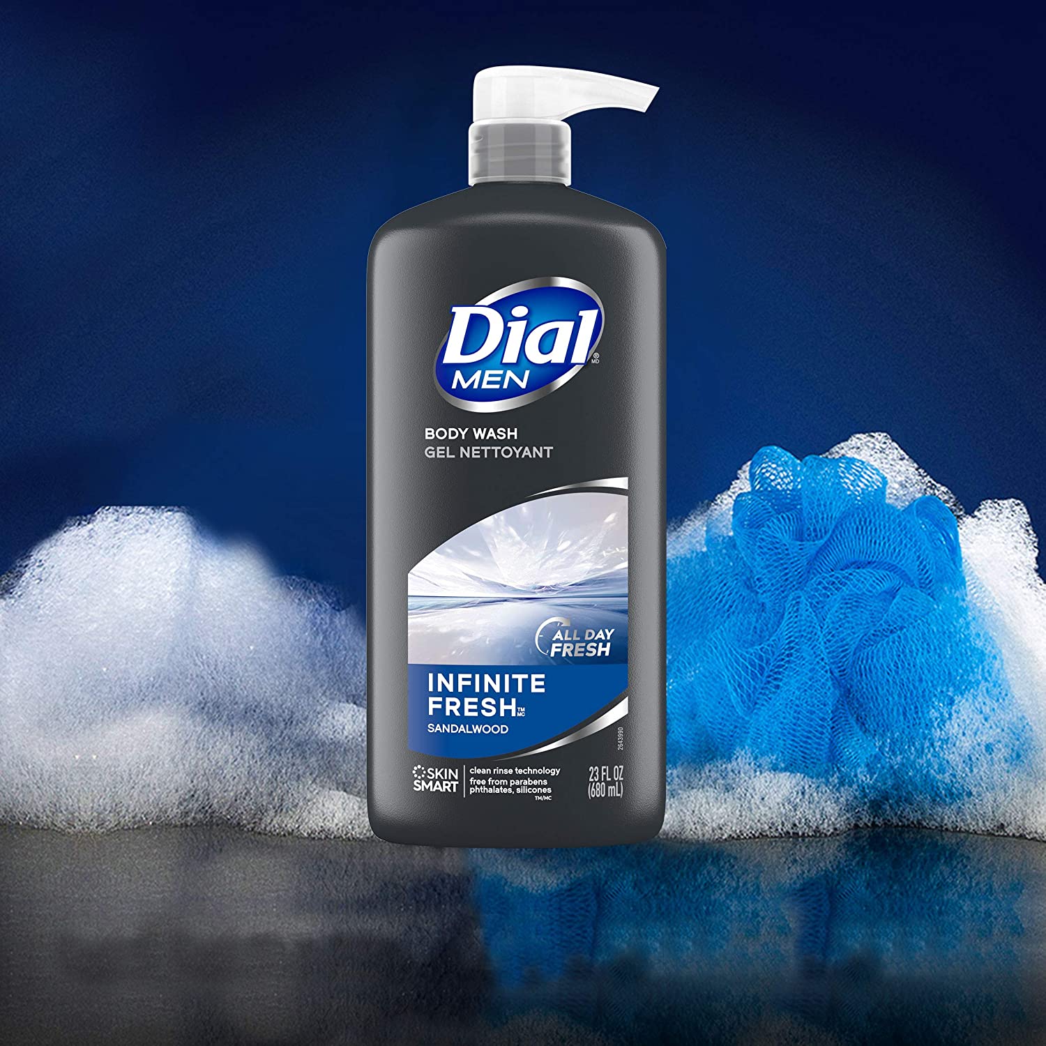 Dial Men Body Wash. Infinite Fresh. 69 Fl Oz. Pack of 3-23 fl oz