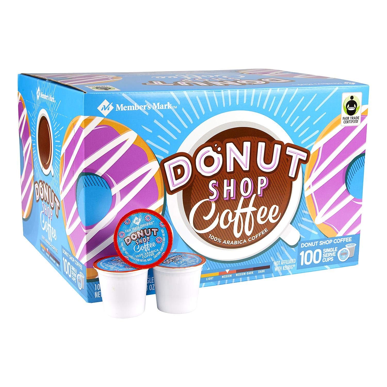 Member-s Mark Donut Shop Coffee (100 Single-Serve Cups)