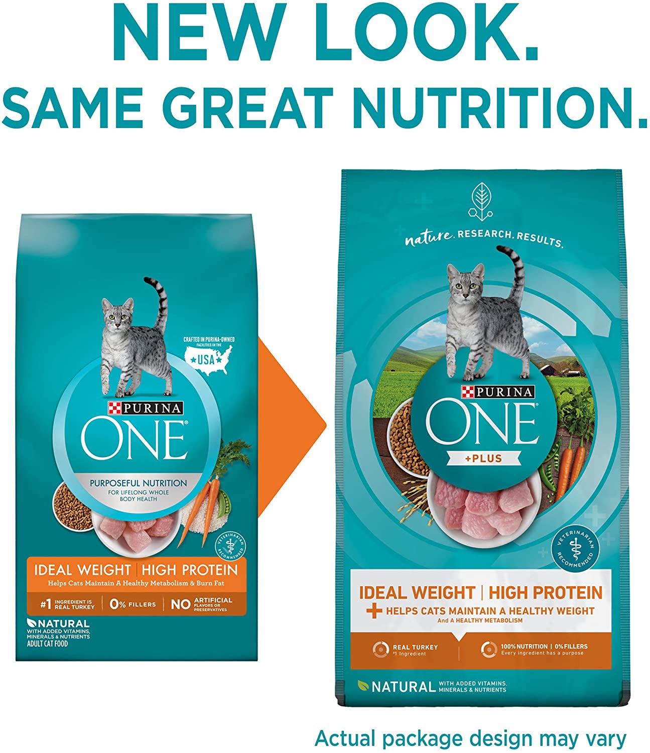 Purina ONE Adult Healthy Metabolism Dry Cat Food and Ideal Weight Wet Cat Food 7 lbs.
