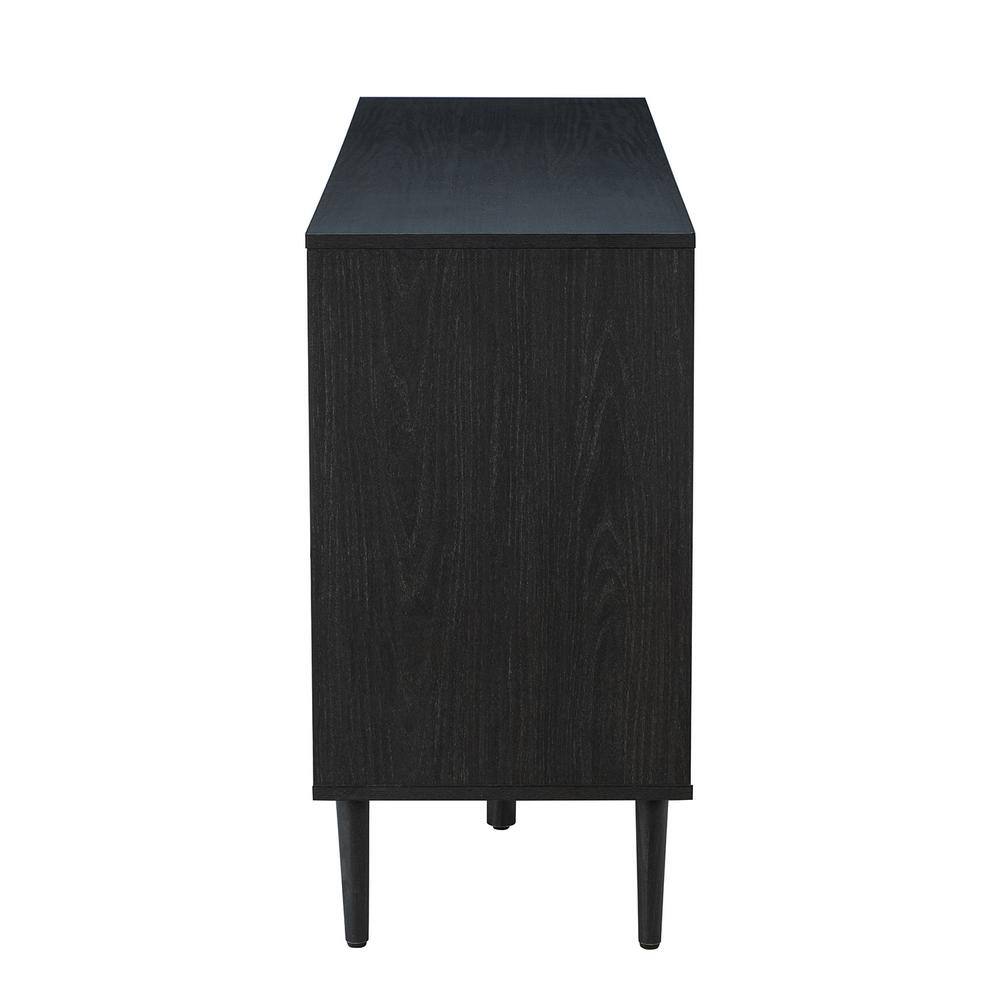JAYDEN CREATION  Mercury 56 in. Wide Black Sideboard with 3-Doors