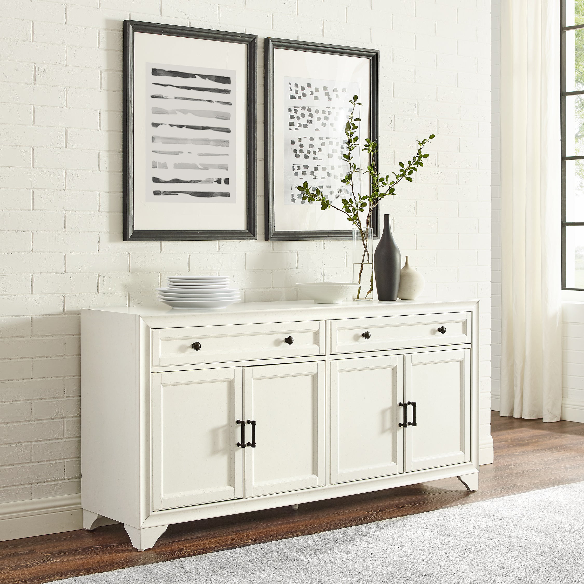 Crosley Tara Sideboard Distressed White