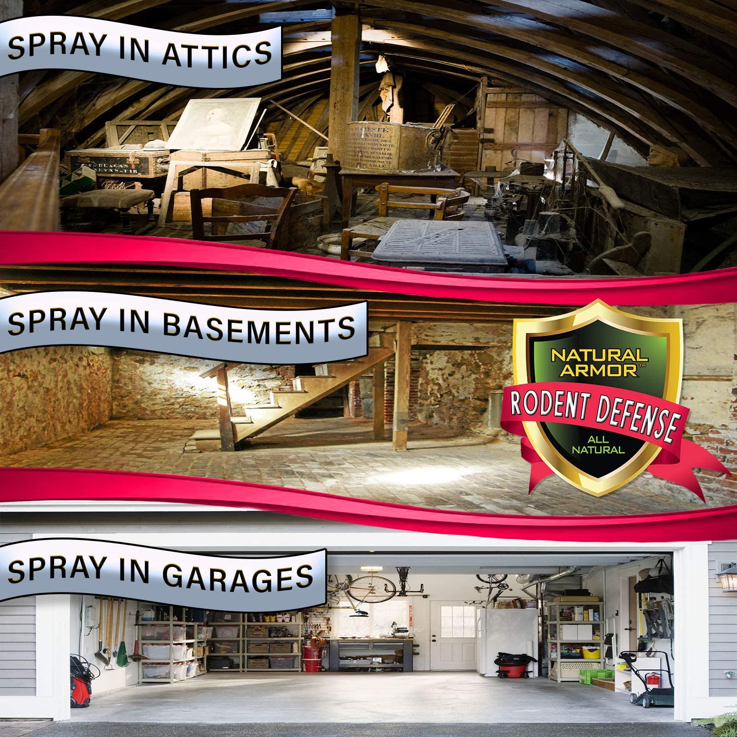 Natural Armor Peppermint Repellent for Mice/Mouse. Rats & Rodents 128 OZ Gallon