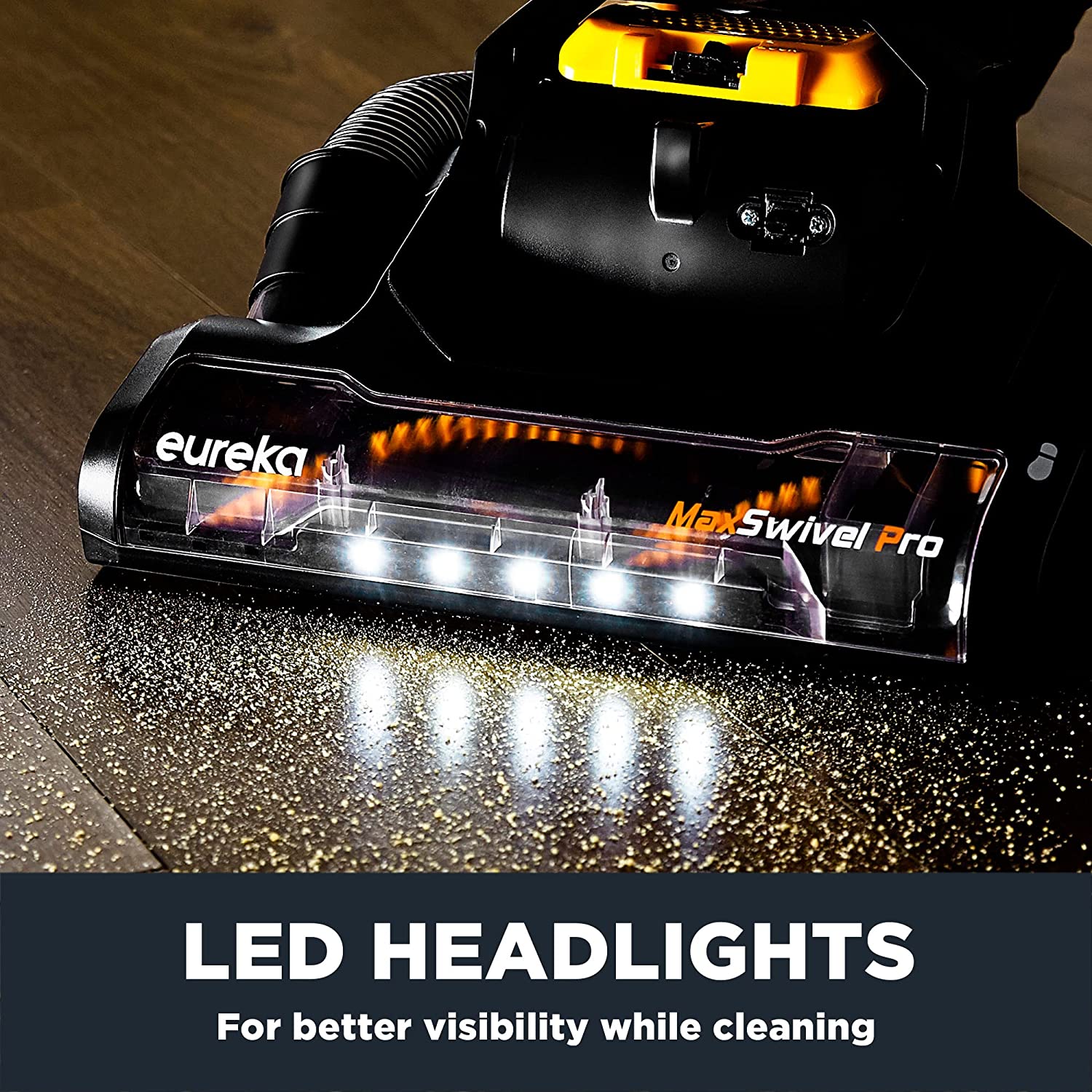 EUREKA Upright Vacuum Cleaner with Pet Tool. Swivel Steering for Carpet and Hard Floor. MaxSwivel Pro. Yellow