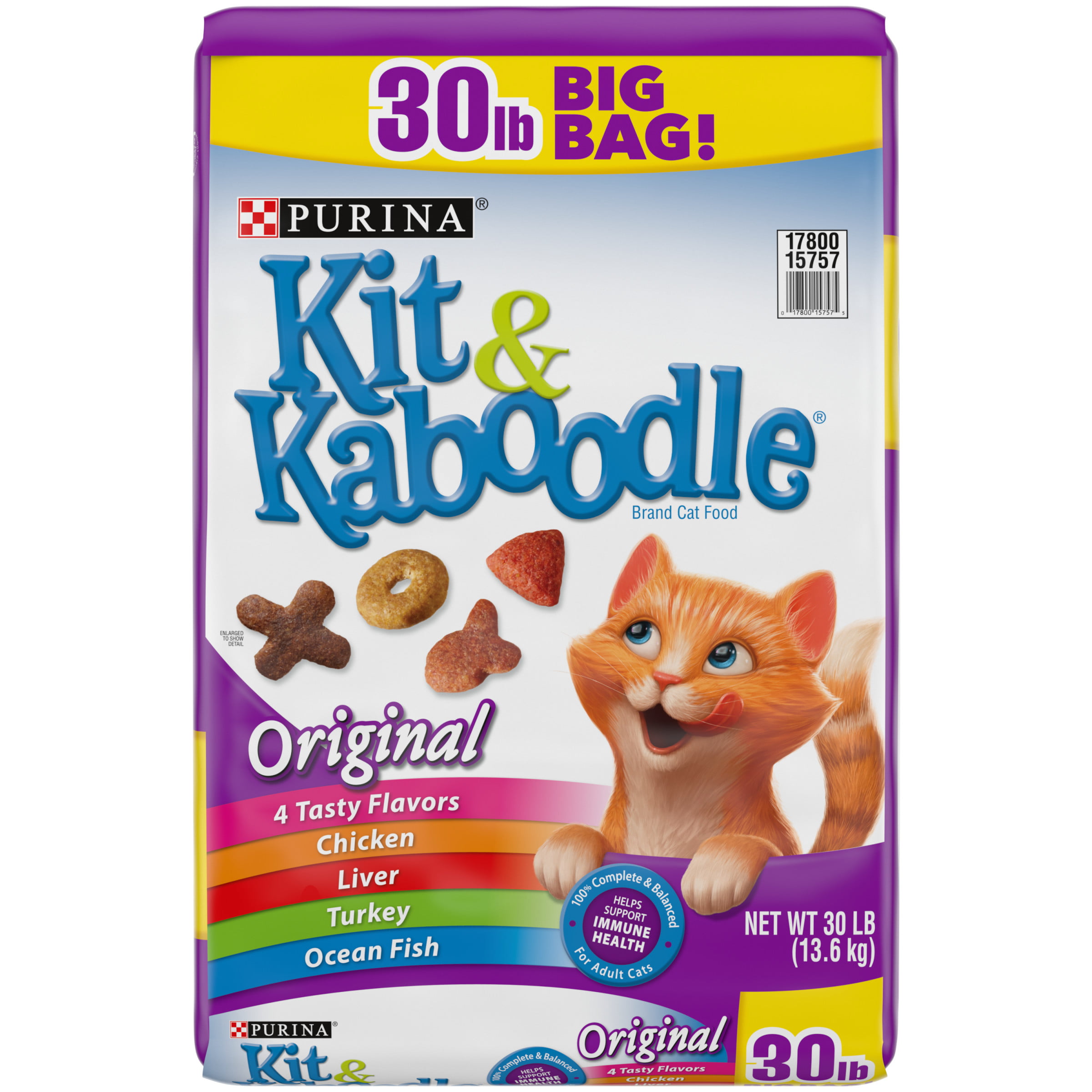 Purina Kit & Kaboodle Origina Dry Cat Food. 30 lb Bag