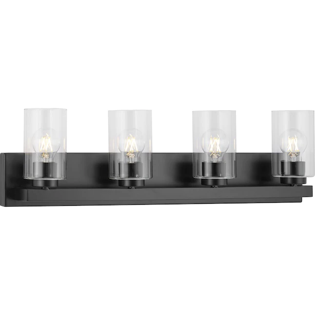 Progress Lighting  Goodwin 29.25-in 4-Light Matte Black Modern/Contemporary Vanity Light (P300389-31M)