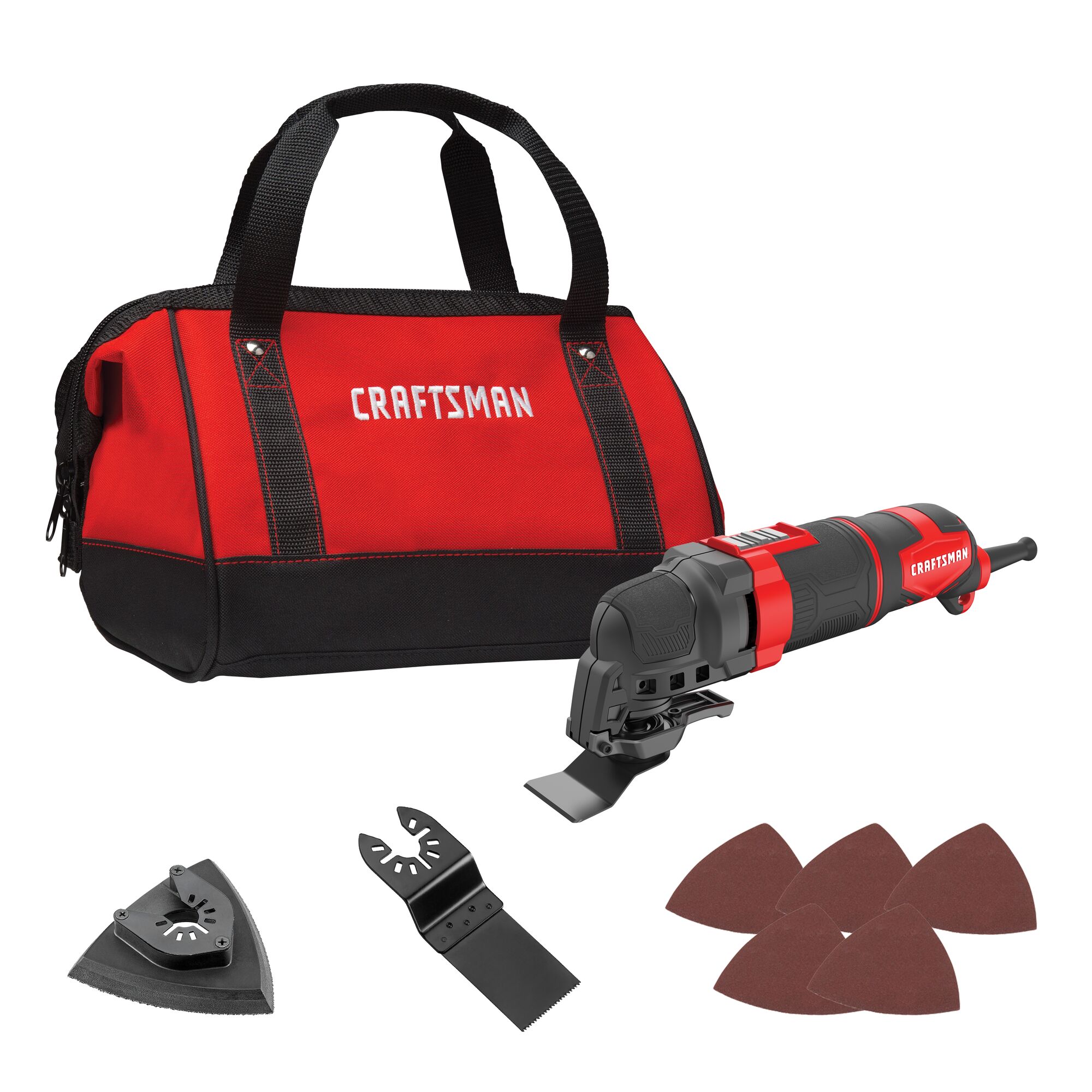 CRAFTSMAN 10-Piece Corded 3-Amp Variable Speed Oscillating Multi-Tool Kit with Soft Case