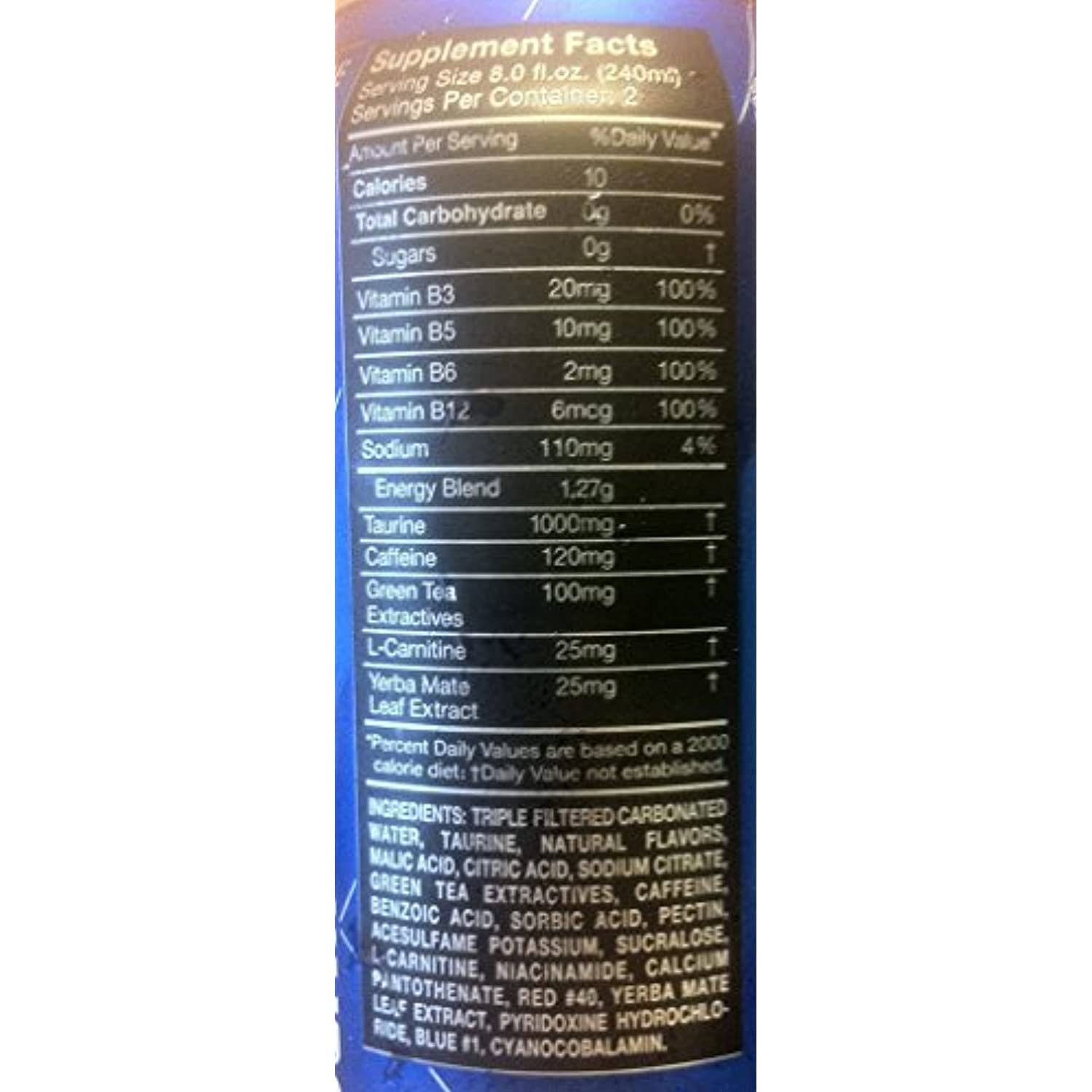 Rockstar Energy Drink - Zero Carb - 16Fl Oz (Pack Of 8)