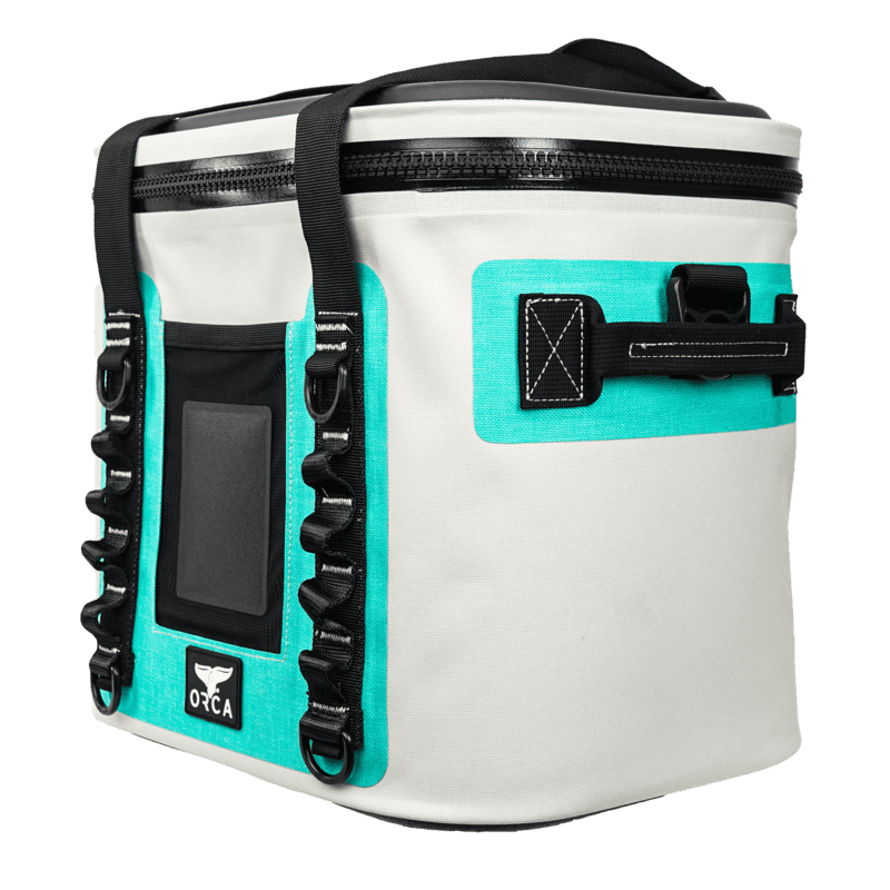 Orca Walker 20 Soft-Sided Cooler. One Size. Seafoam Blue and White. Holds 20 Cans
