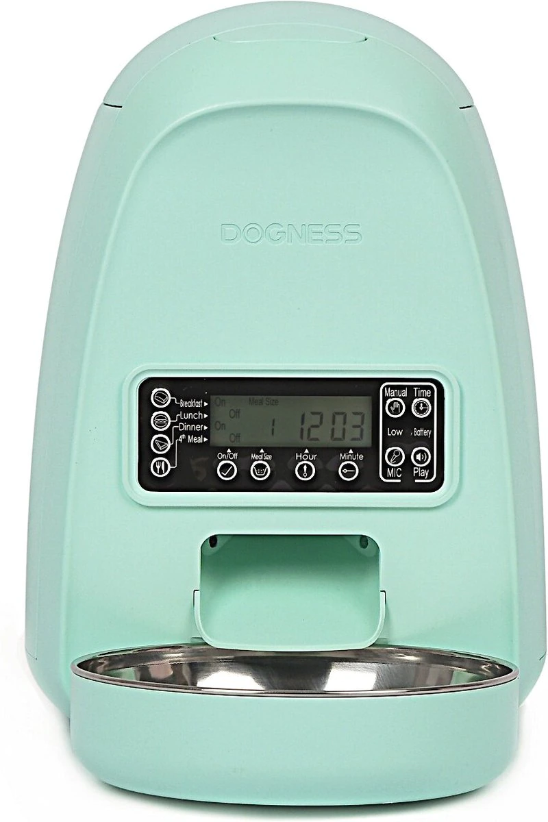 DOGNESS Mini Programmable Automatic Dog & Cat Feeder (Green)