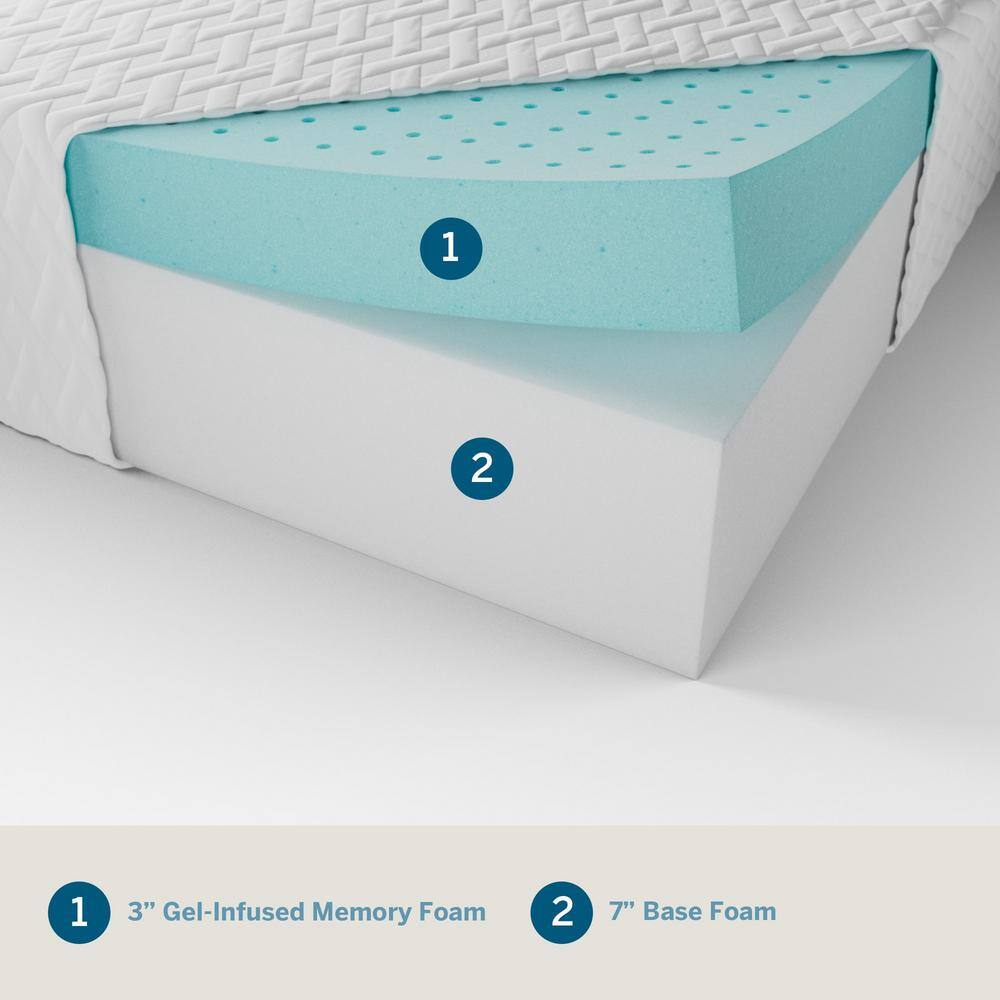 Lucid Comfort Collection  10 in. King Gel Memory Foam Mattress - Medium