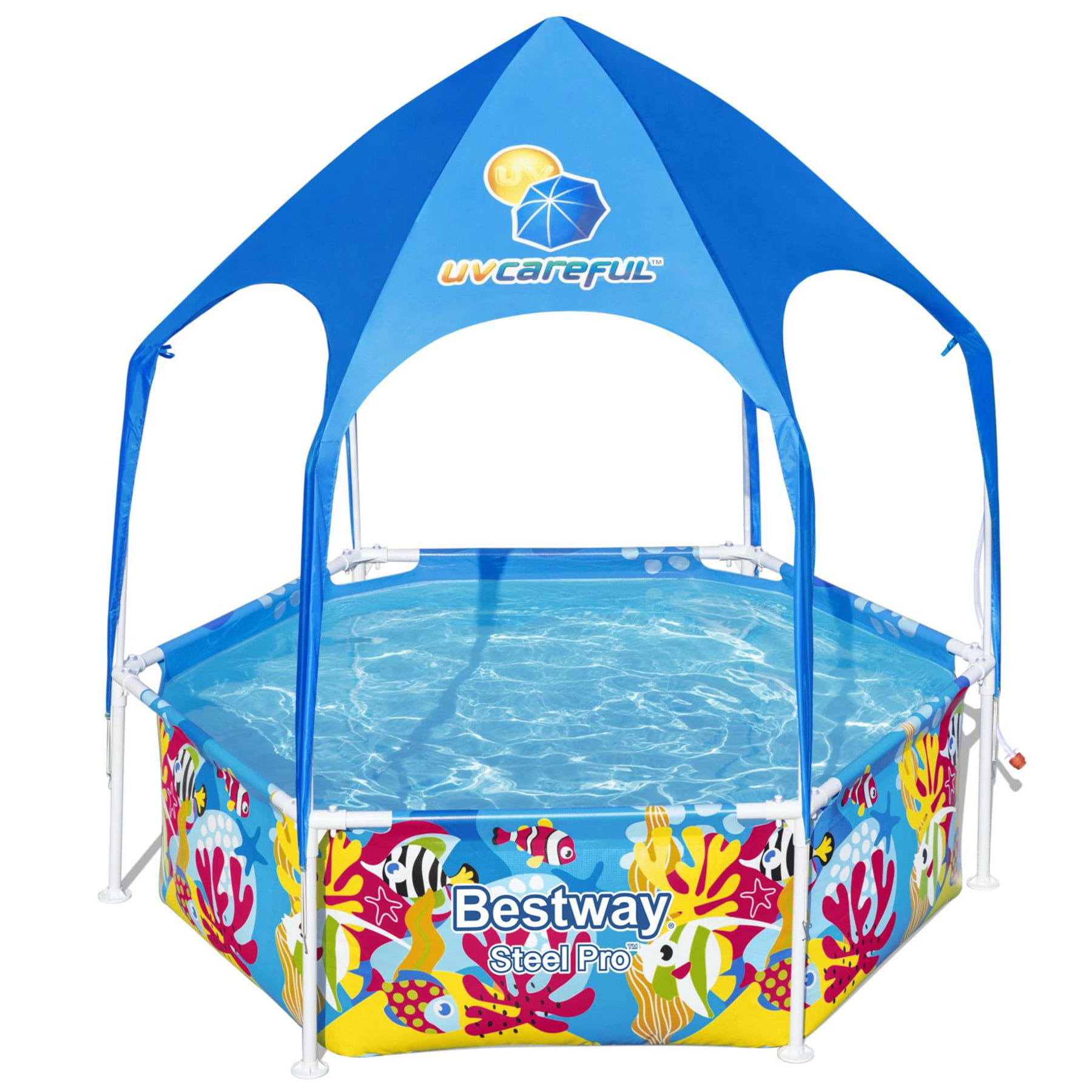 Steel Pro UV Careful 6′ x 20″ Splash-in-Shade Play Pool