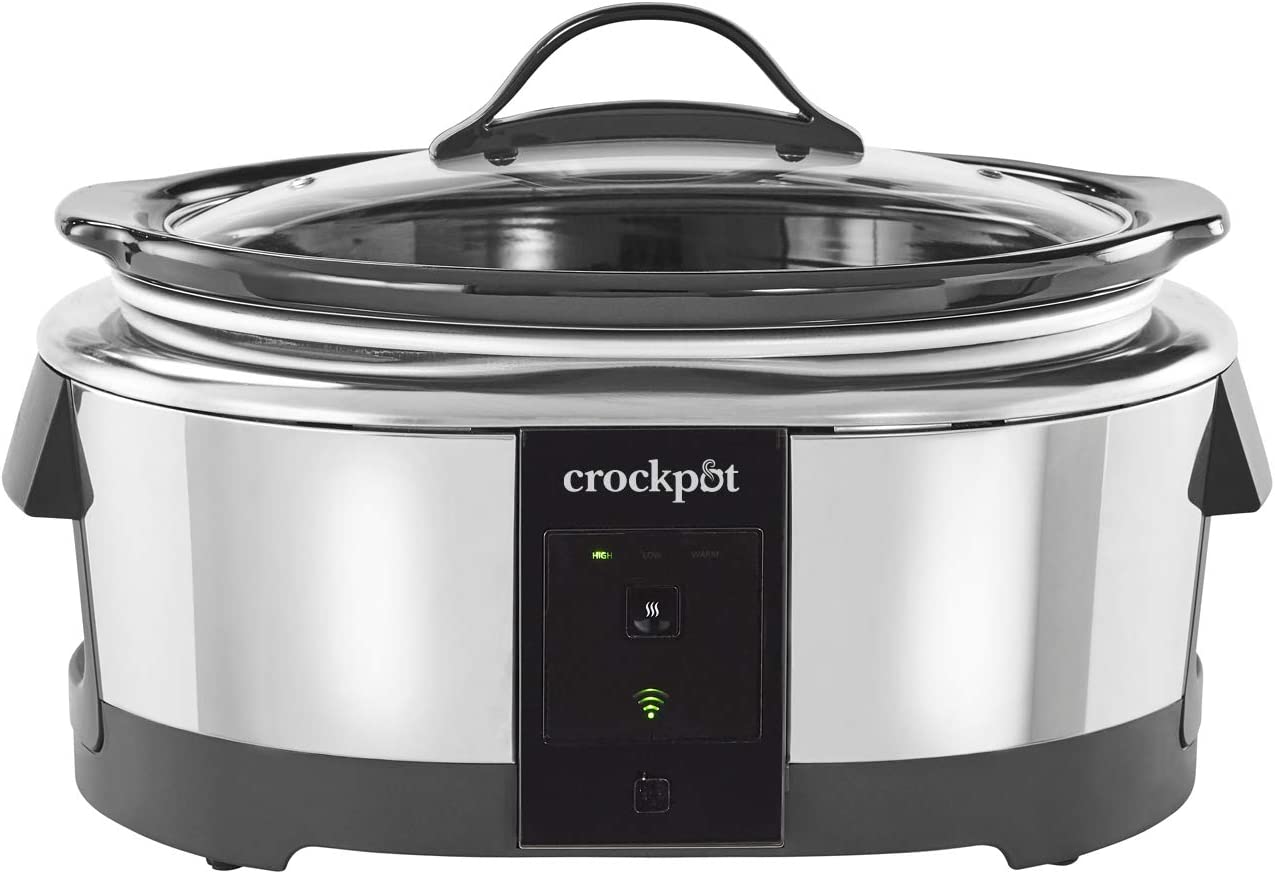 Crock-Pot Slow Cooker Works with Alexa 6-Quart Programmable Stainless Steel 2139005. A Certified for Humans Device
