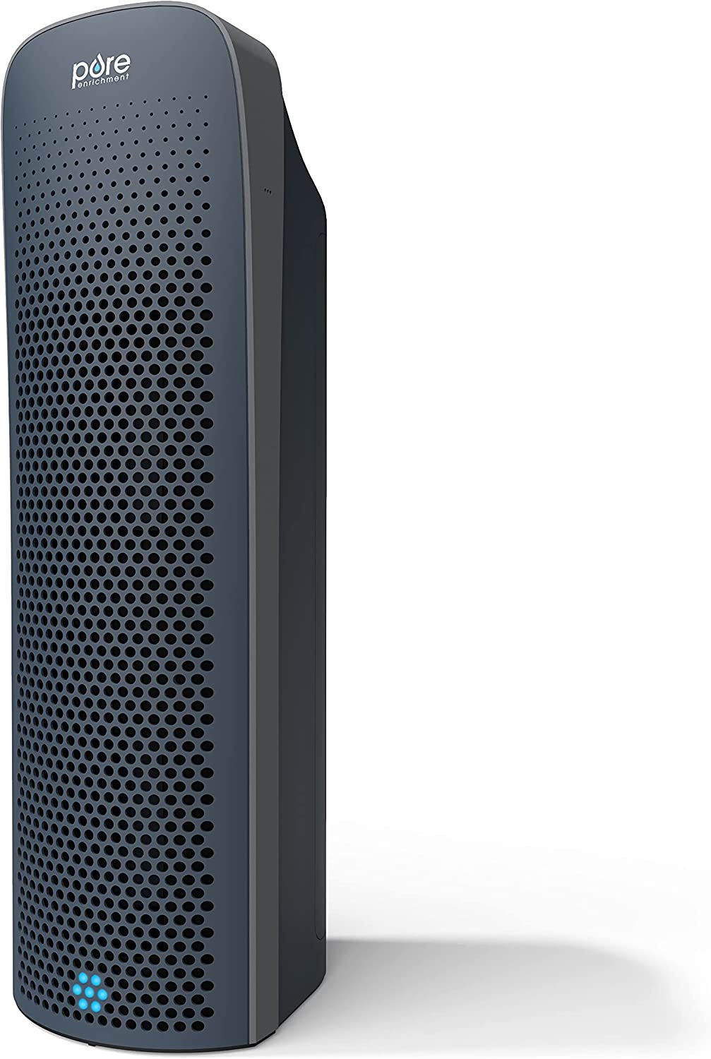 Pure Enrichment® PureZone™ Elite True HEPA Large Room Tower Air Purifier with Air Quality Monitor. 4 Stage Filtration and UV-C Light. Helps Destroy Bacteria. Smoke. Pollen & Dust (Graphite)