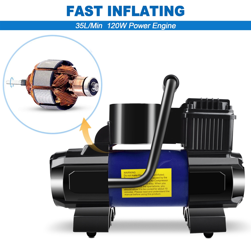 Ablegrid 12V DC Portable 150PSI Air Compressor Car Tyre Tire Inflator Pump Auto Shut off LED Digital Display