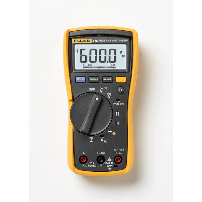 Fluke 115 Field Technicians 10 Amp 600-Volt Digital Truerms Multimeter (Battery Included)