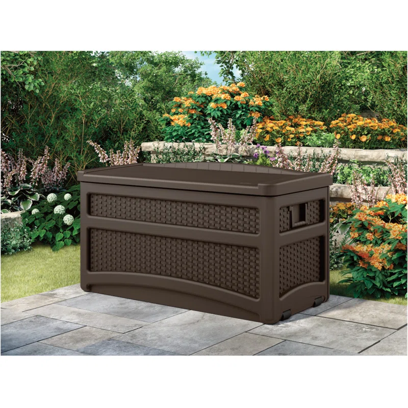 Suncast DBW7500 73 Gal. Resin Deck Box in Mocha