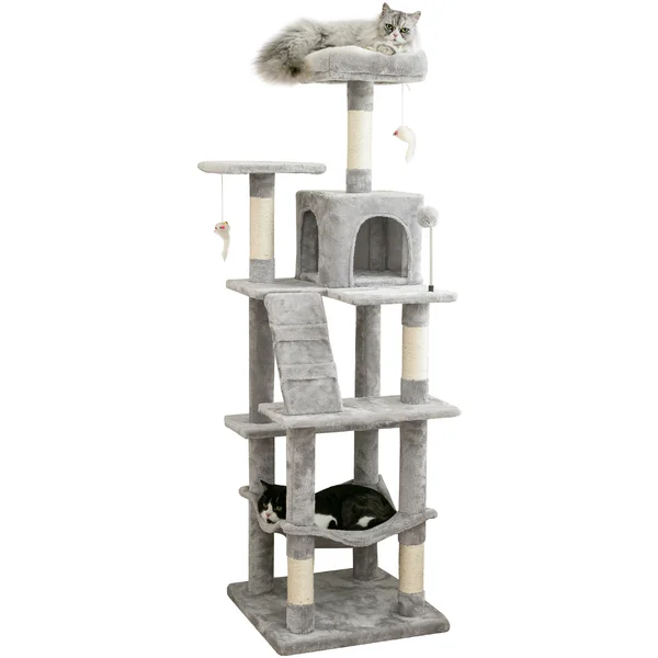 64″ Large Cat Condo (Light Gray)