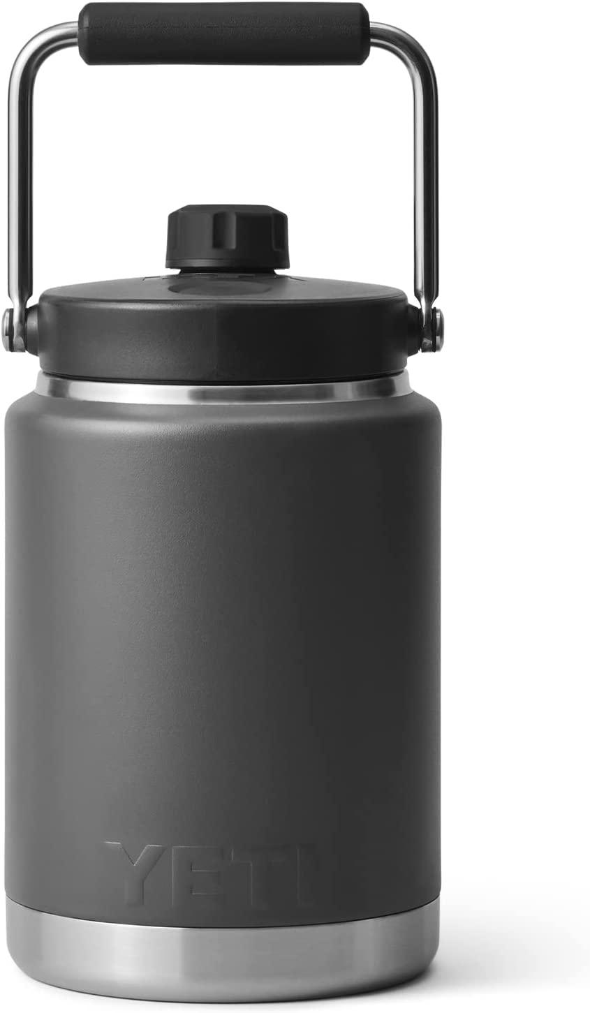 YETI Rambler Half Gallon Jug. Vacuum Insulated. Stainless Steel with MagCap. Charcoal