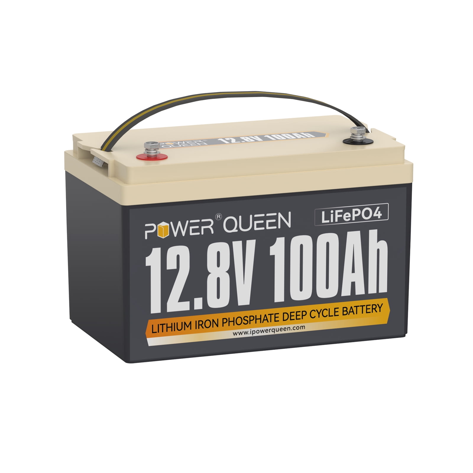 Power Queen 12V 100Ah LiFePO4 Battery with 100A BMS 4000+ Cycles for Camper RV