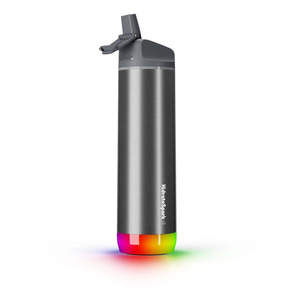 HidrateSpark Pro 21oz Straw Bottle. Stainless Steel