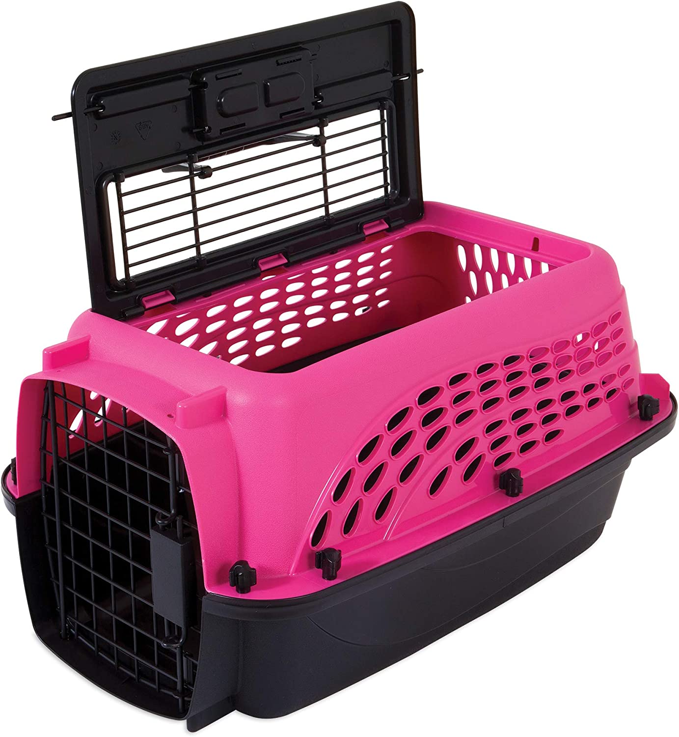 Petmate Two Door Pet Kennel for Pets up to 15 Pounds. Small Rose