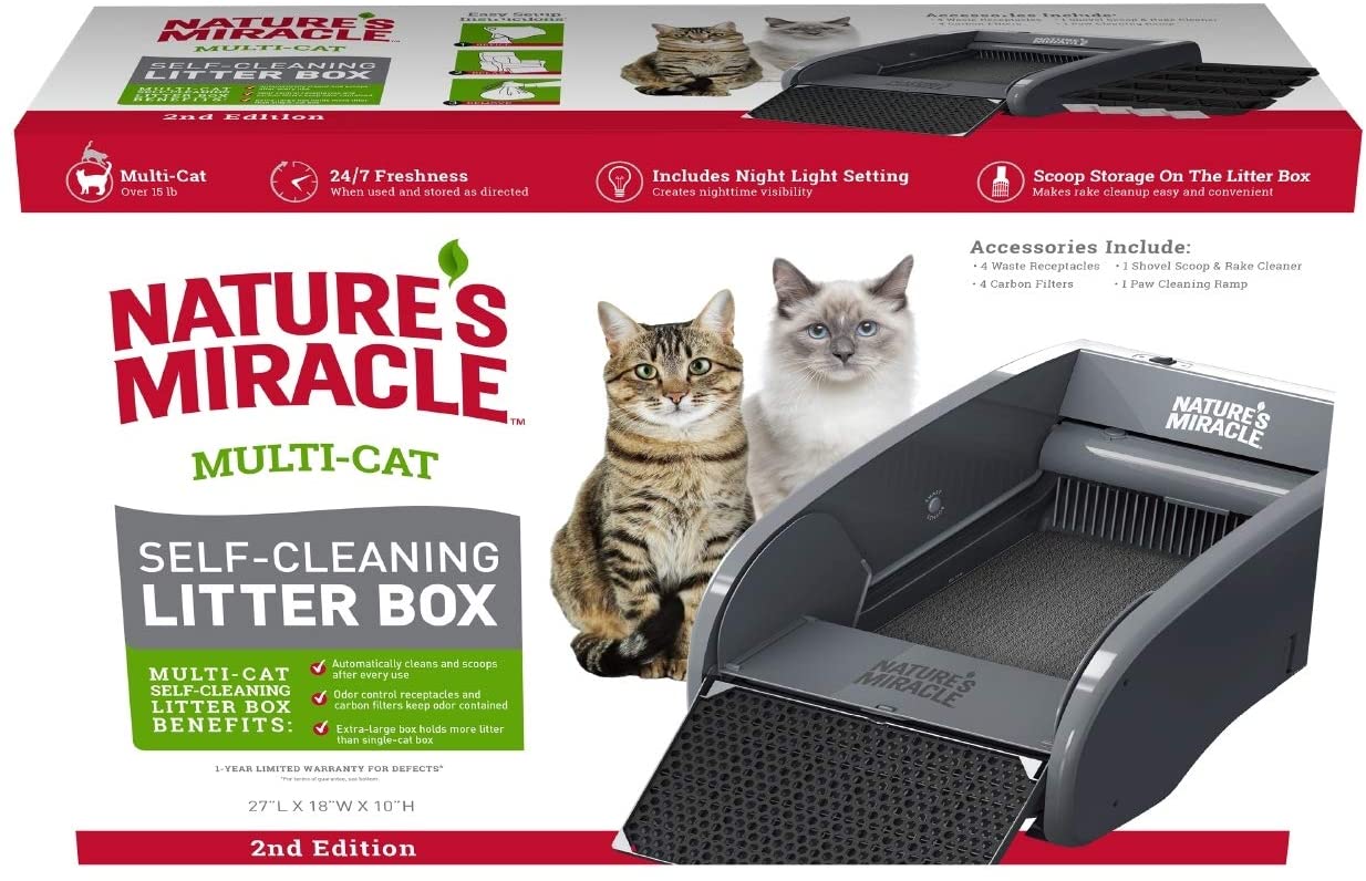 Nature-s Miracle Multi-Cat Self-Cleaning Litter Box (NMA980)