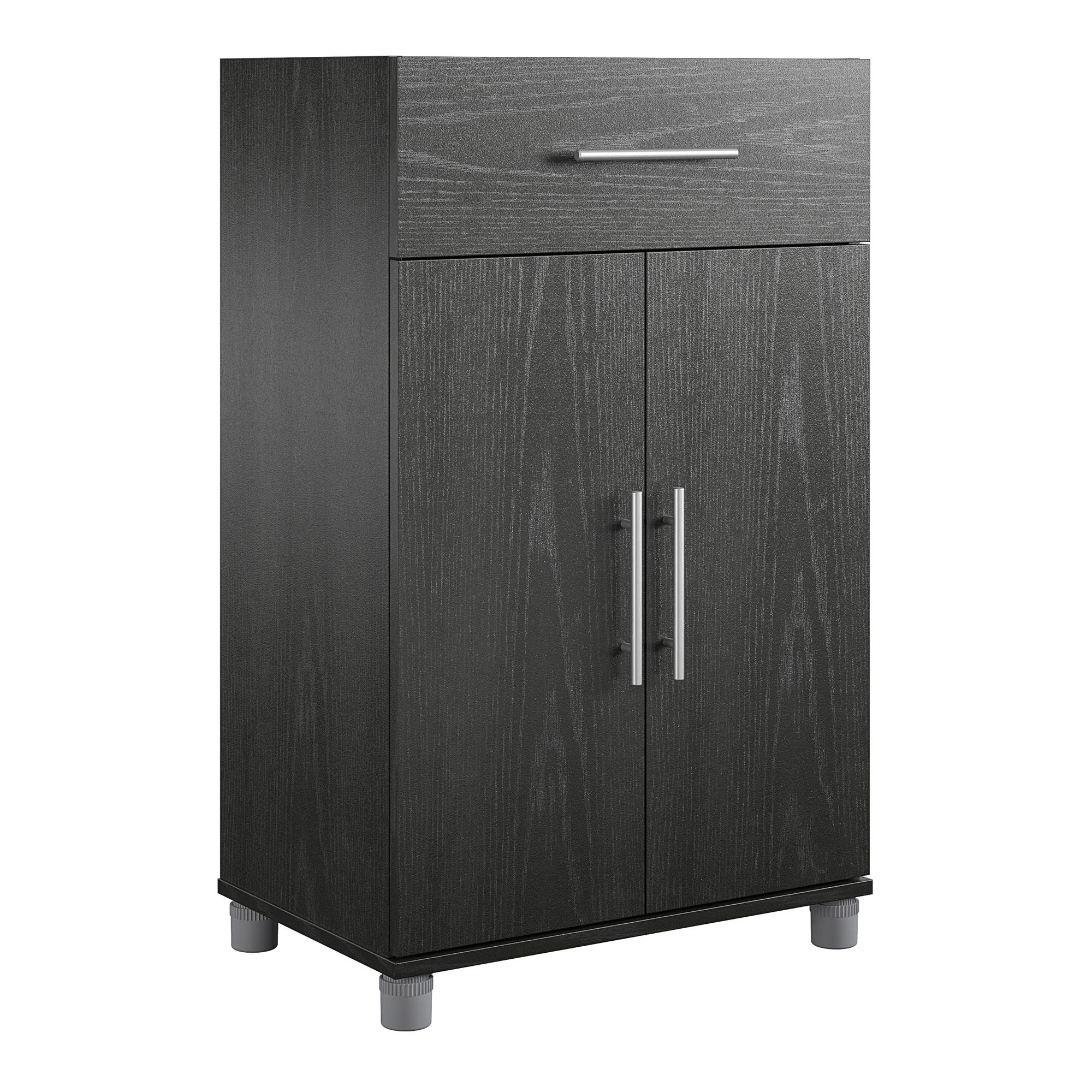Ameriwood Home Camberly 23.46-in W x 39.2-in H Wood Composite Black Oak/Nightfall Oak Freestanding Utility Storage Cabinet