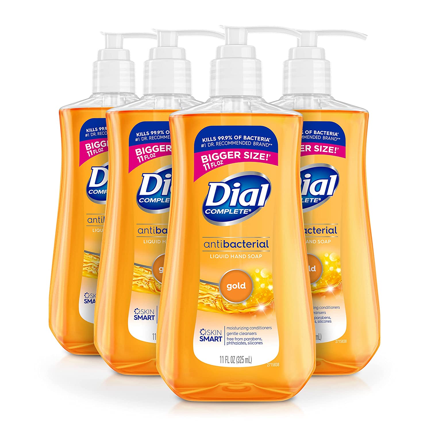 Dial Antibacterial liquid hand soap. gold. 11 ounce (Pack of 4). 4 Count