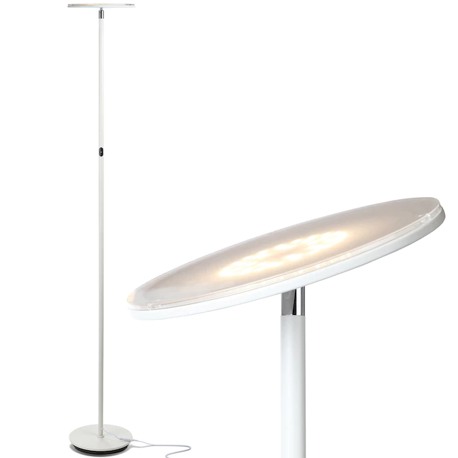 Brightech  63-in White Torchiere Floor Lamp