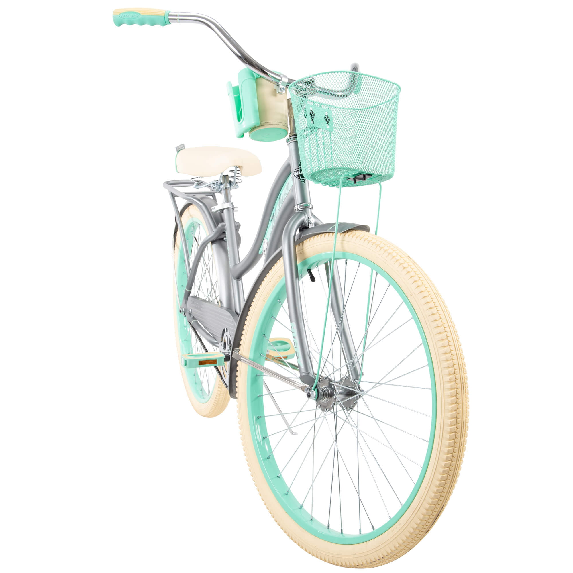 Huffy. Nel Lusso Classic Cruiser Bike with Perfect Fit Frame. Women-s. Gray. 26″