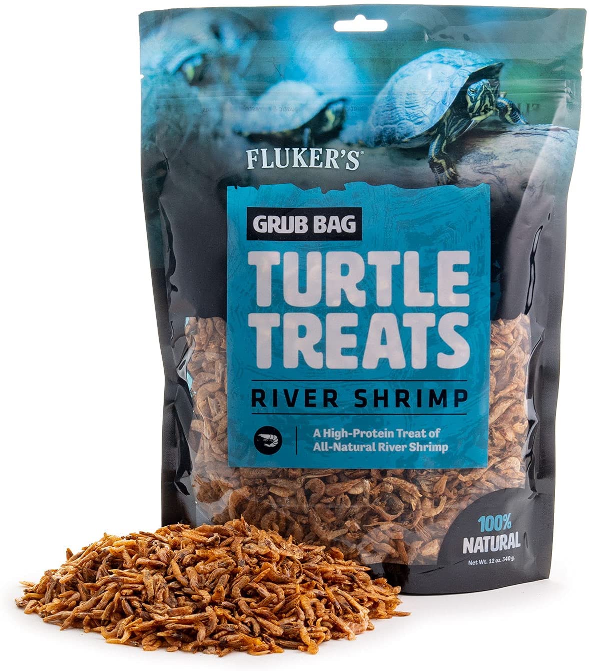 Fluker-s Grub Bag Turtle Treat - River Shrimp. 12 Ounce (Pack of 1)