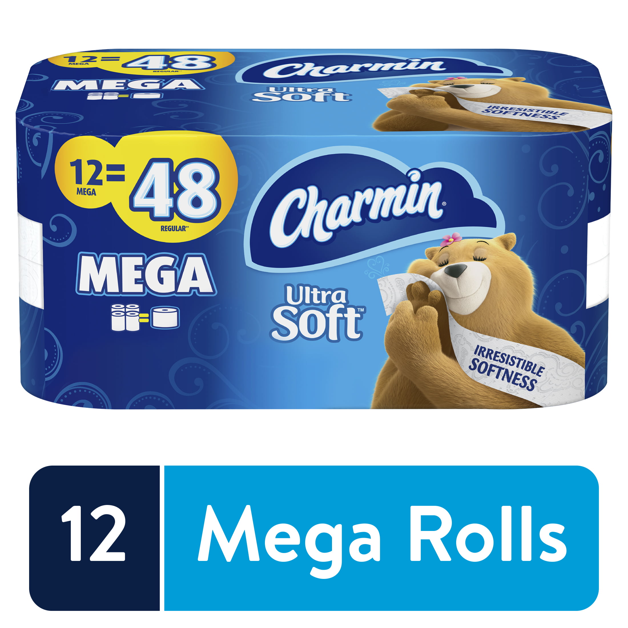 Charmin Ultra Soft Toilet Paper. 12 Mega Rolls