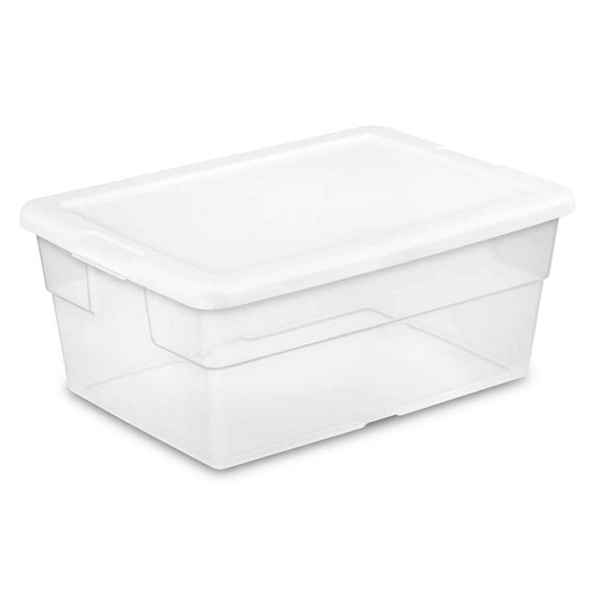 Sterilite 16 Quart Clear Plastic Stacking Storage Container Box. 12 Pack