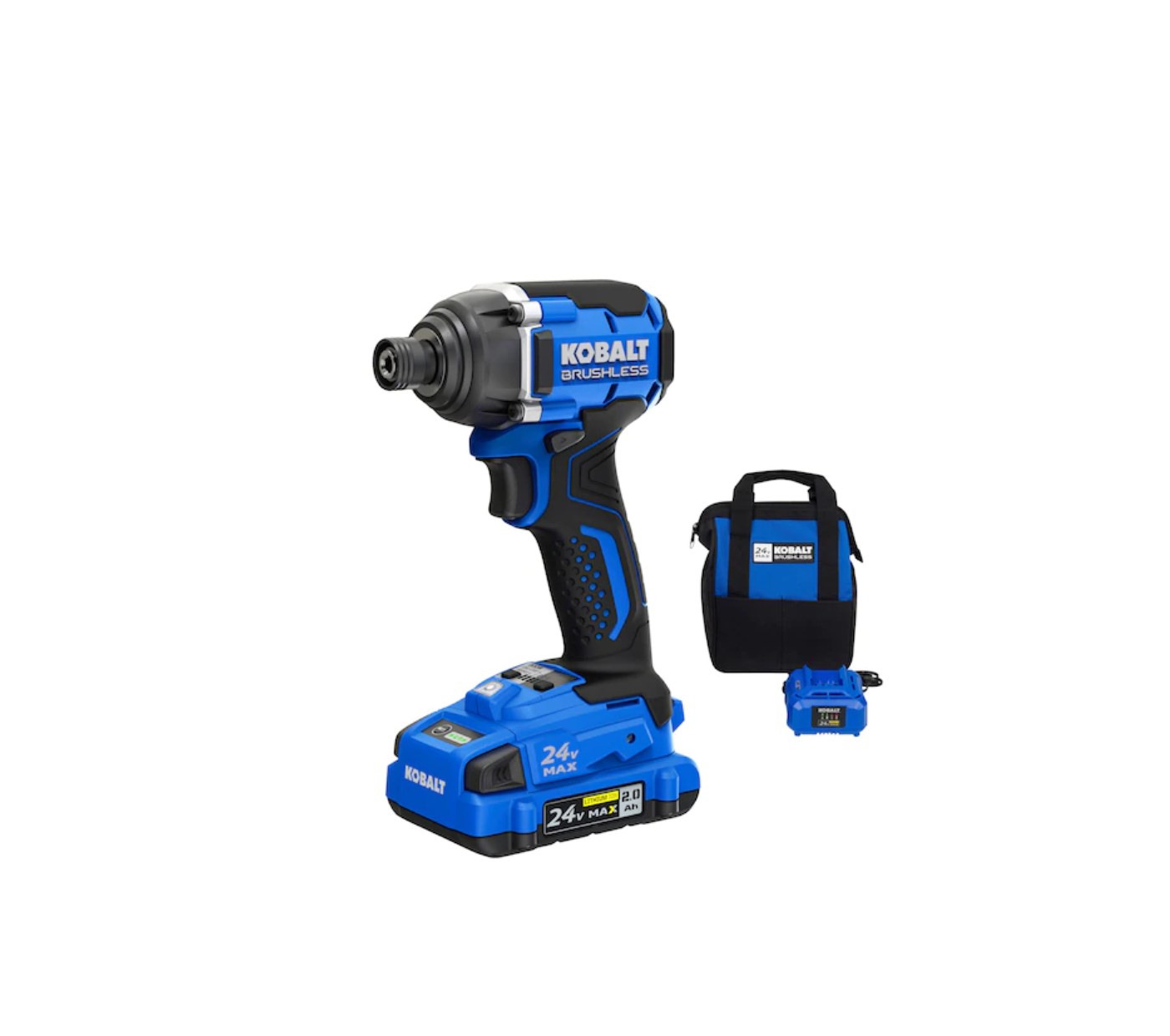 Kobalt KID 2024A-03 24-volt Max 1/4-in Variable Speed Brushless Cordless Impact Driver (1-Battery Included)