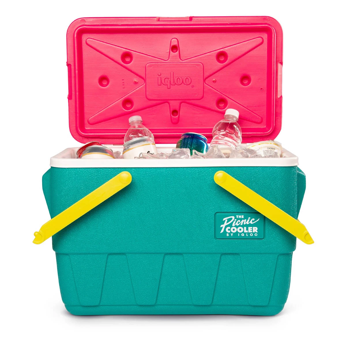 Igloo Special Edition 25 Quart Full Sized Picnic Basket Hard Side Insulated Cooler with Molded in Side Handles