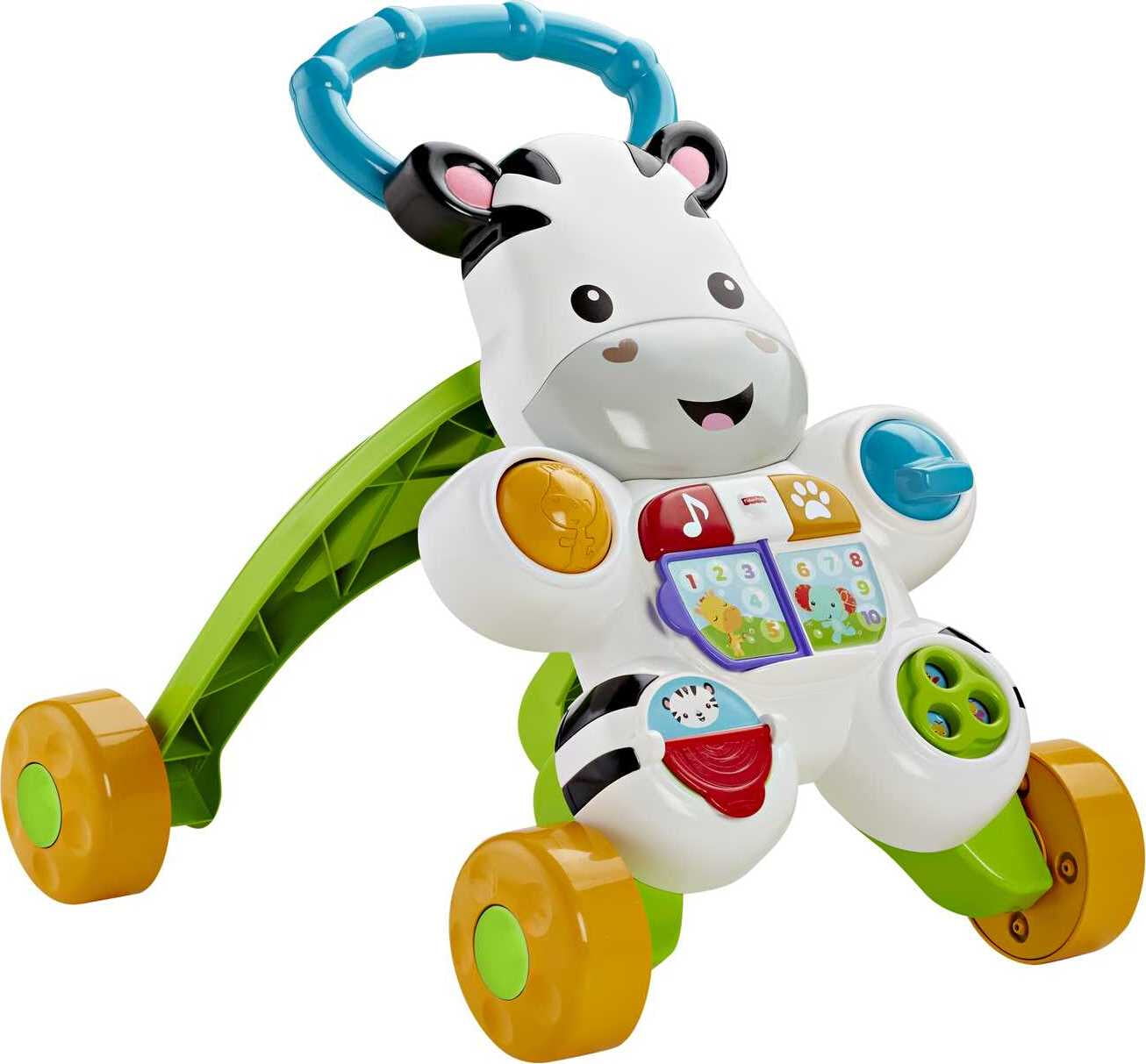Fisher-Price Learn with Me Zebra Walker Baby & Toddler Learning Toy with Music & Lights