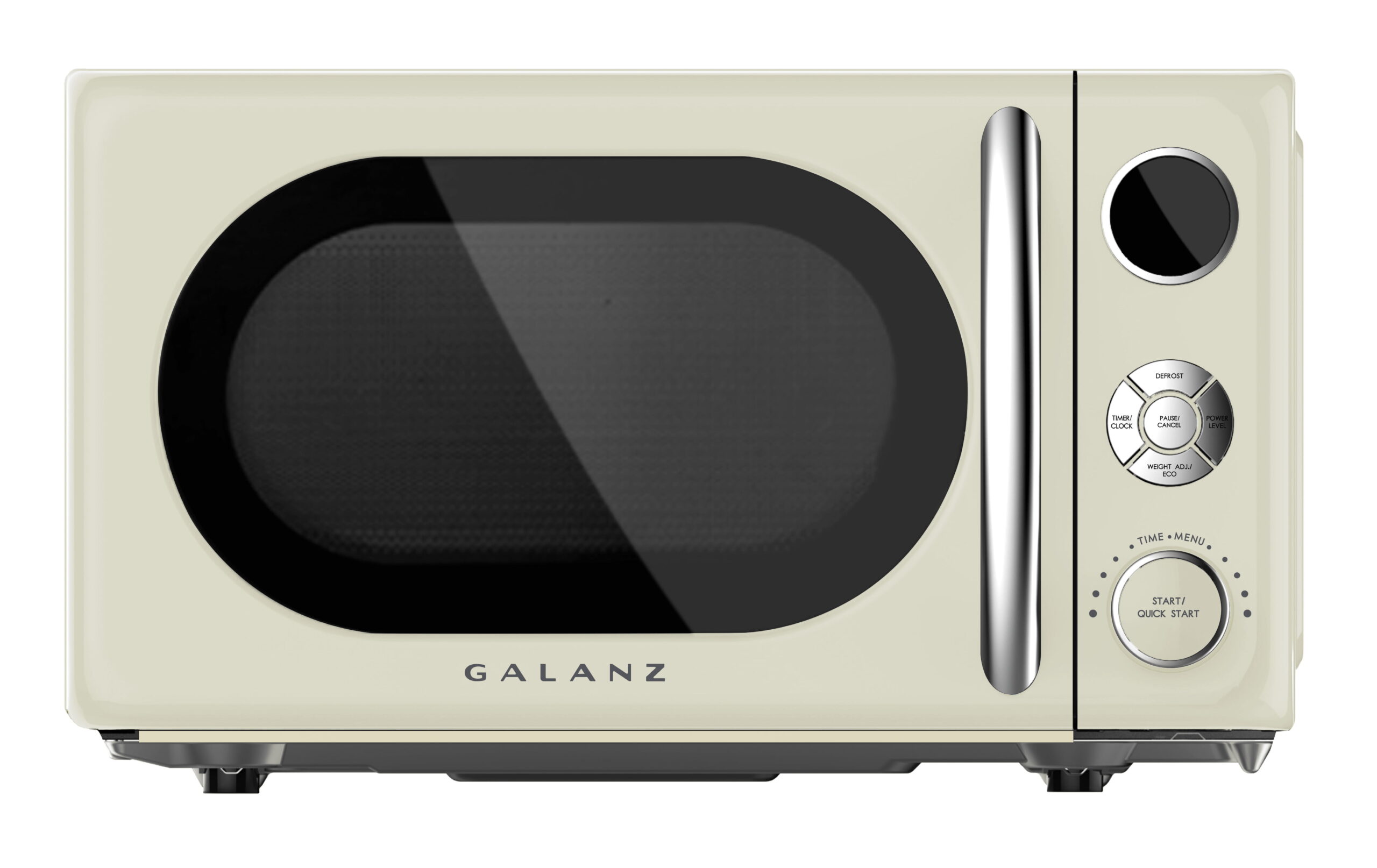 Galanz 0.7 cu. ft. Retro Countertop Microwave Oven. 700 Watts. Cream