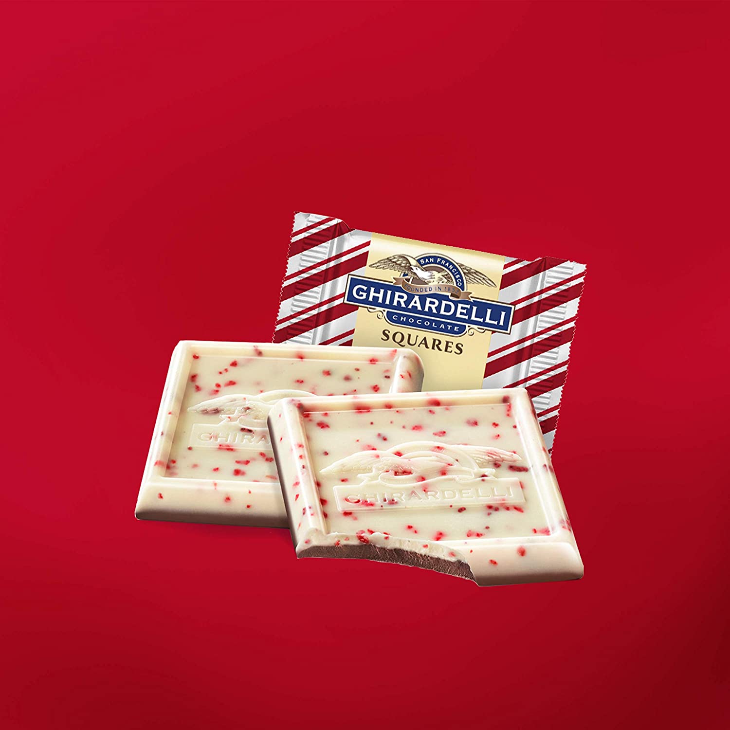 GHIRARDELLI Chocolate Squares. Peppermint Bark Assorted Chocolates. 20.99 OZ Bag