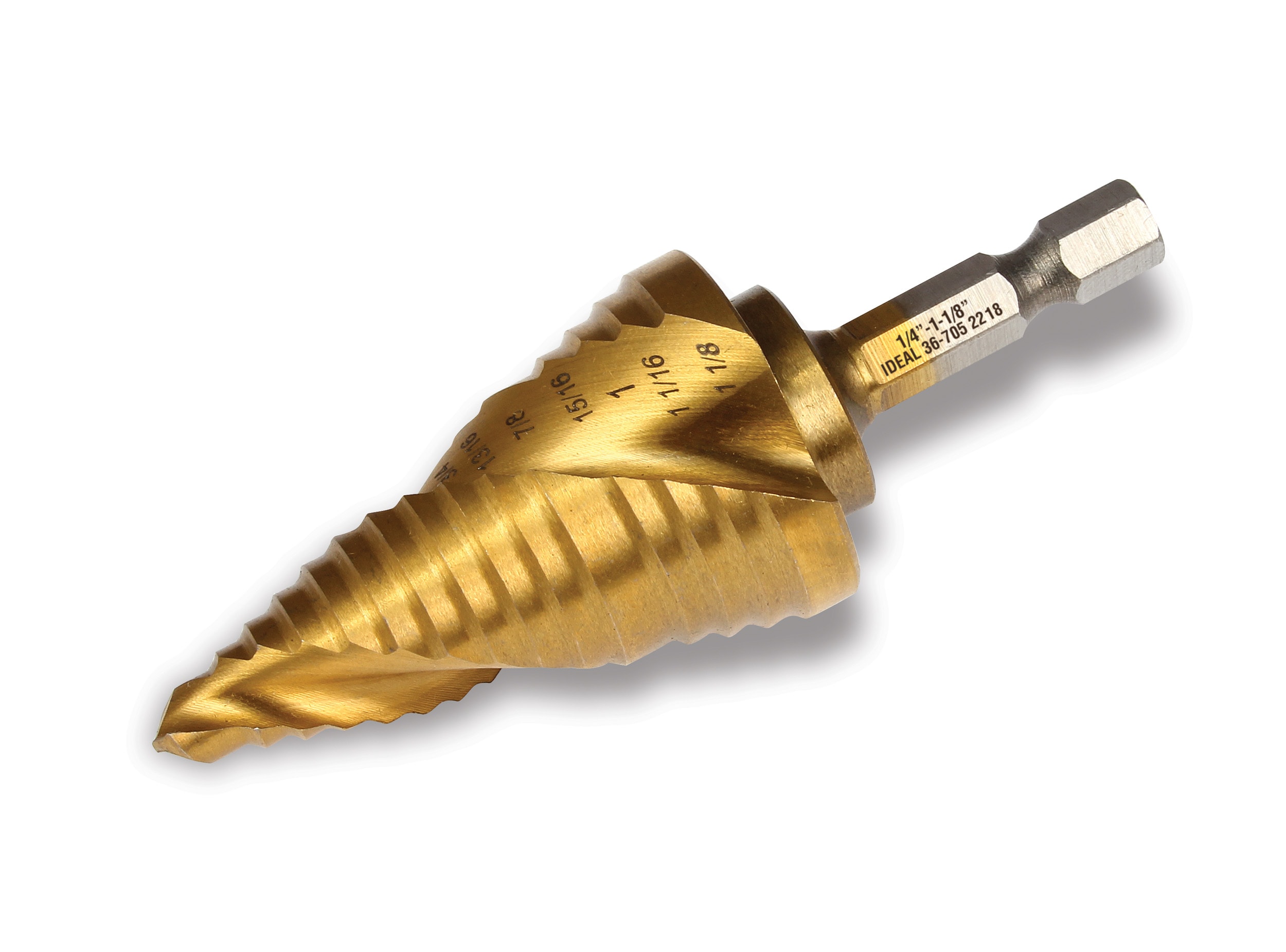 IDEAL 1/4-in 15-Step Drill Bit (1/4-in to 1-1/8-in)