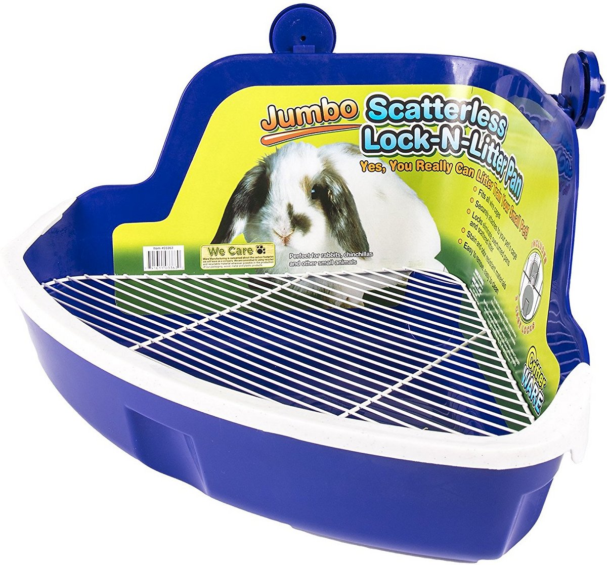Ware Scatterless Lock-N-Litter Small Animal Litter Pan. Size Jumbo