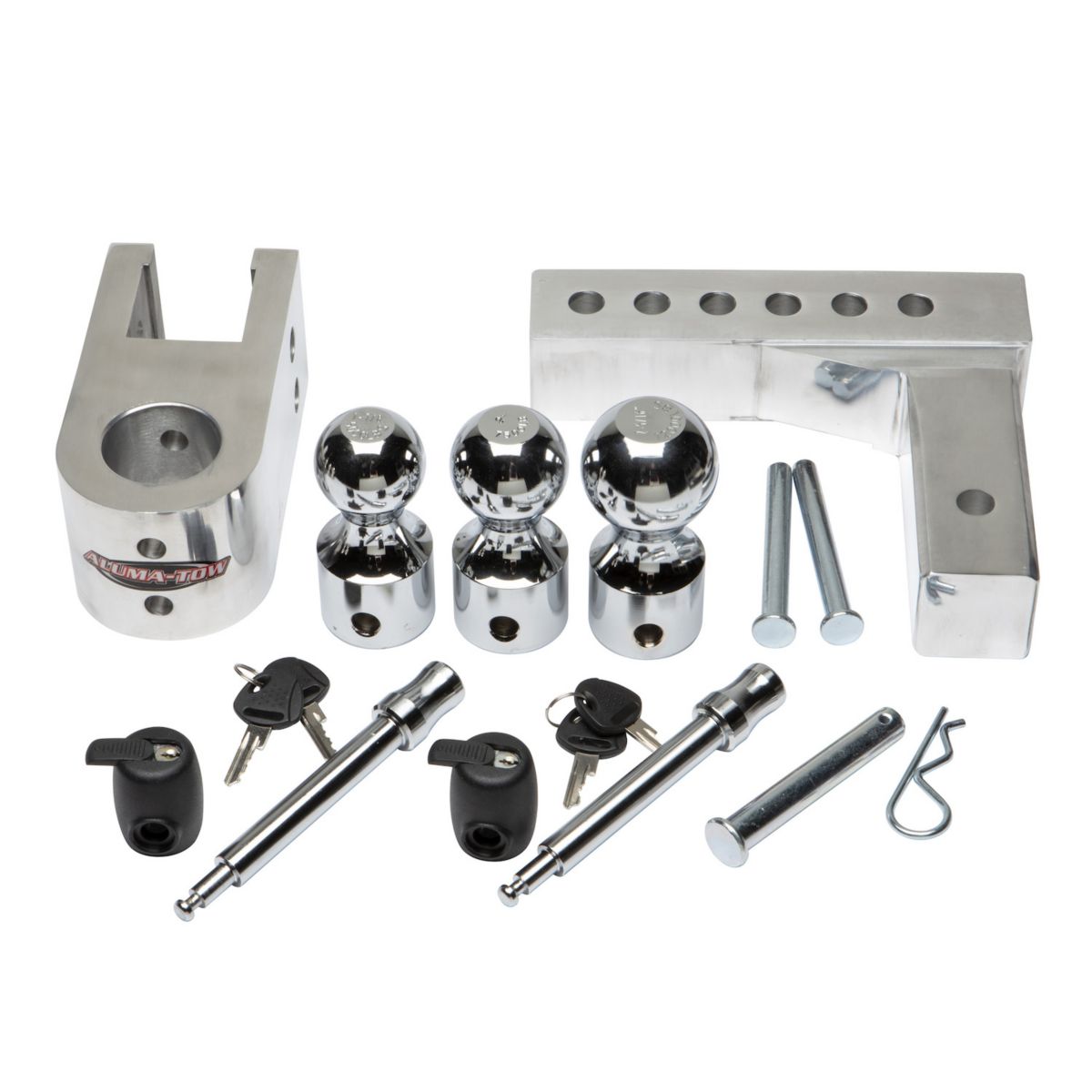 Uriah AlumaTow Adjustable Aluminum Tow Truck Car Trailer Hitch Mount 6 Inch Drop