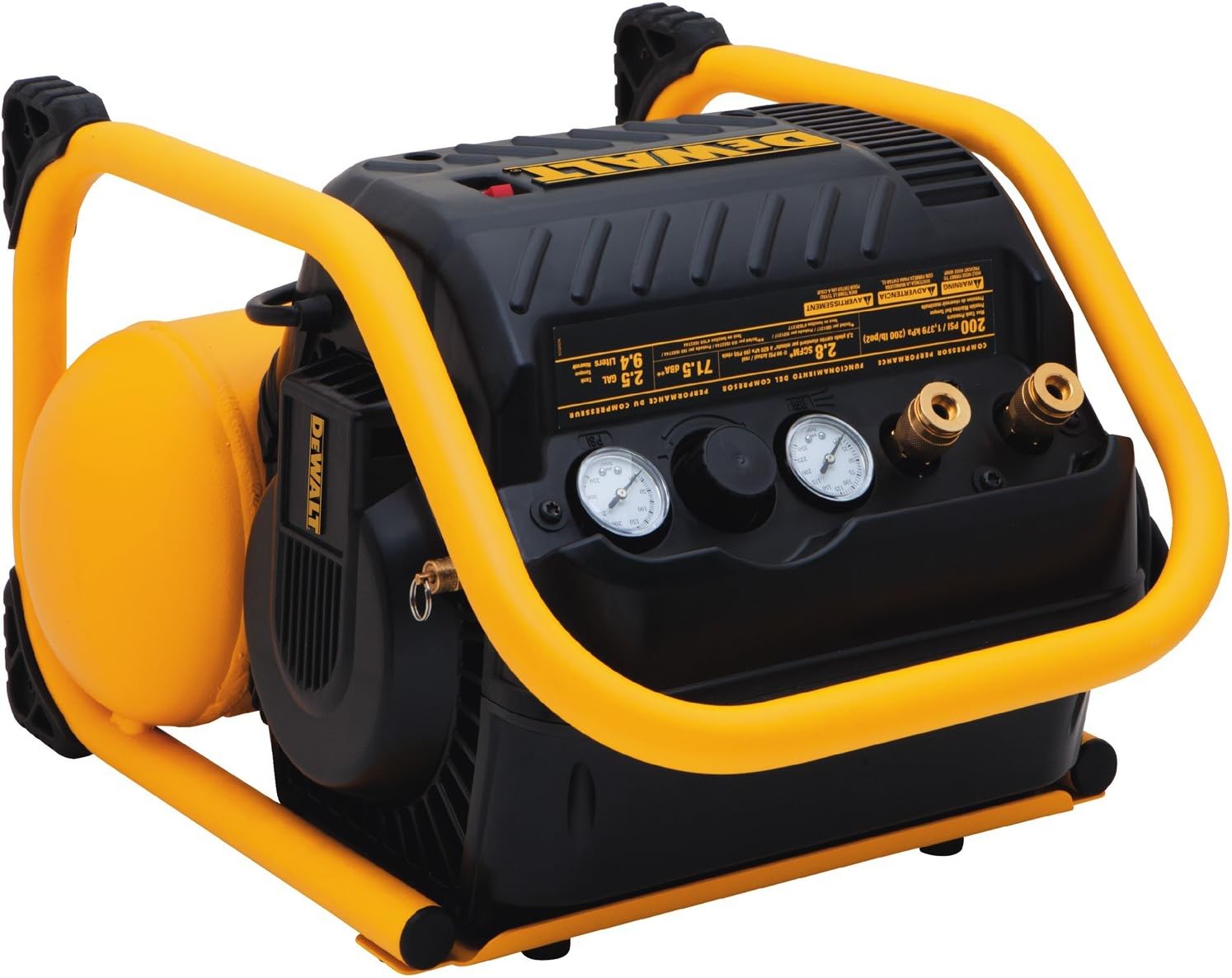 DEWALT Air Compressor for Trim. 200-PSI Max.Oil Free. Quiet Operation (DWFP55130)