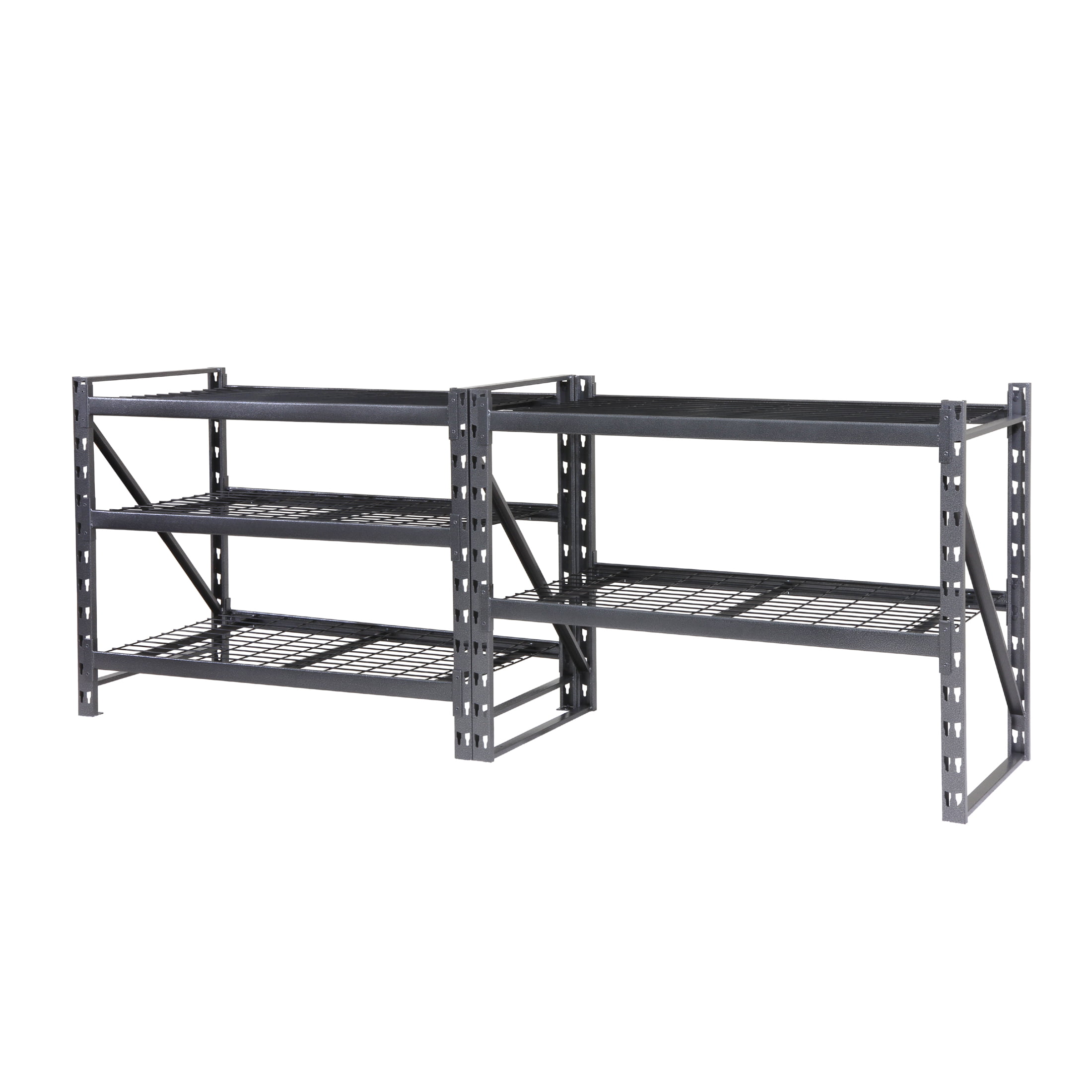 Stronghold Garage Gear Heavy Duty 5-Shelf Metal Rack Wire Decking in Textured Gray. 1000lb per Shelf