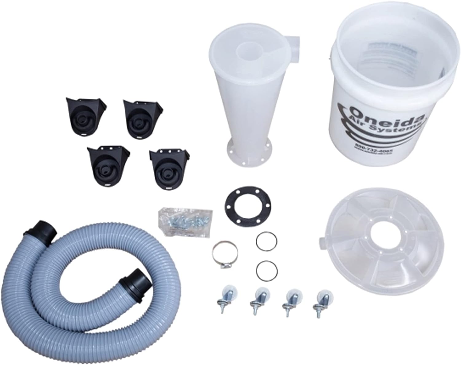 Oneida Air Systems Dust Deputy 2.5 Deluxe Cyclone Separator Kit: Portable Collector with Bucket for Wet/Dry Shop Vacuums (DD 2.5 Deluxe 5-Gal)
