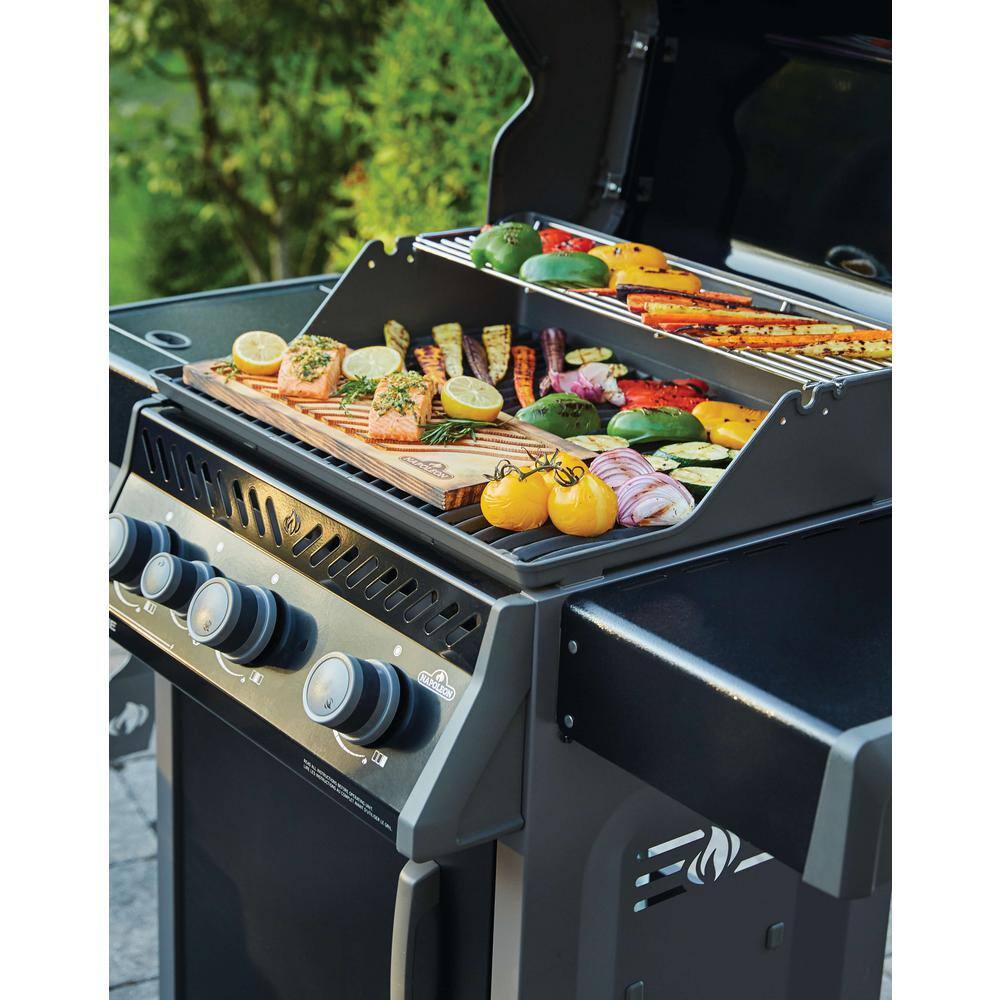 NAPOLEON 1005232697 Rogue 3-Burner Natural Gas Grill with Range Side Burner in Black
