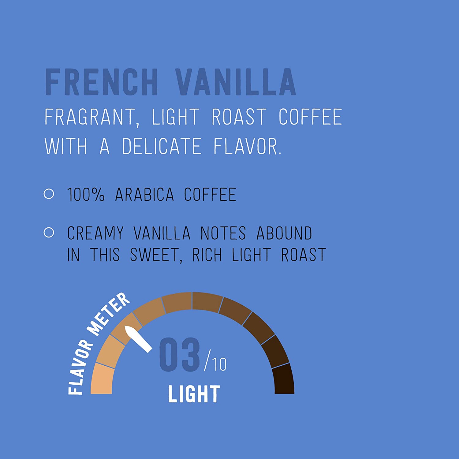 Happy Belly 100 Ct. Light Roast Coffee Pods French Vanilla Flavored Compatible with Keurig 2.0 K-Cup Brewers