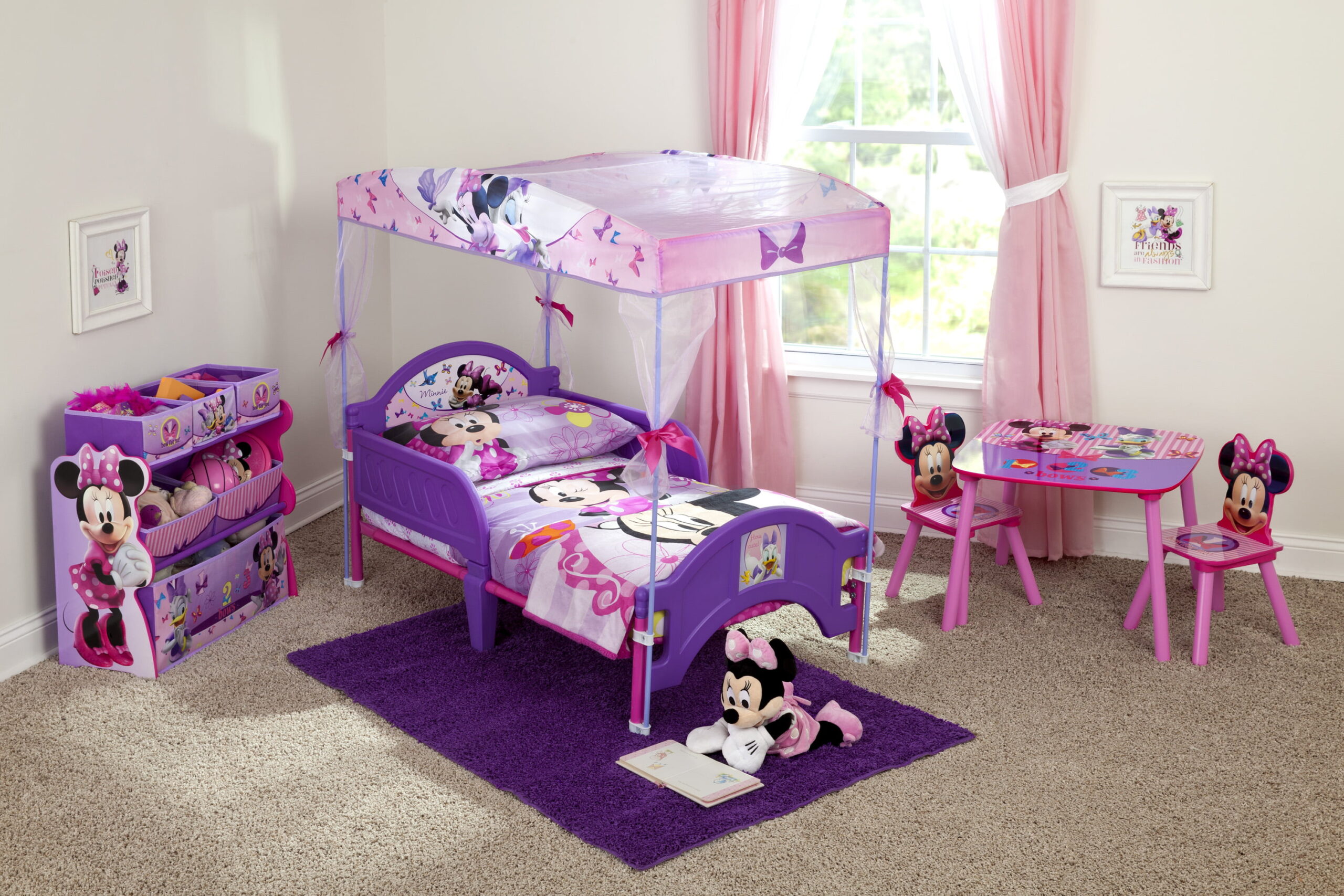 Delta Children Disney Minnie Mouse Plastic Toddler Canopy Bed. Purple