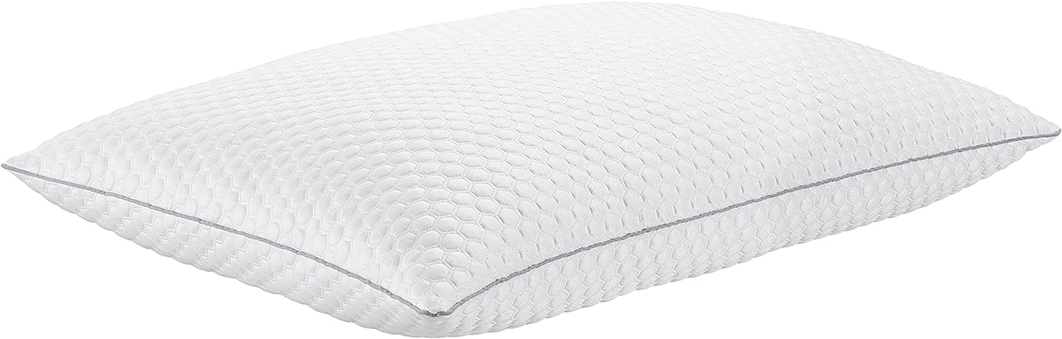Columbia Comfort Ice Fiber Soft Down Alternative Bed Pillow - Instant Cooling 2 Sided Ice Fiber Cover - Supportive & Cozy Polyester Fiber - Back & Stomach Sleeper. Standard/Queen