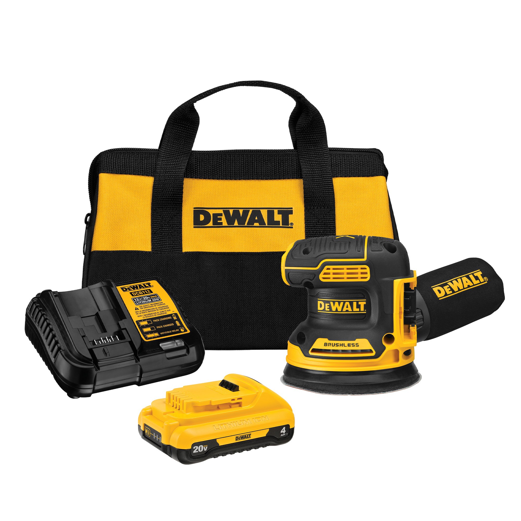 DEWALT XR 20-Volt Brushless Cordless Variable Speed Random Orbital Sander with Dust Management (Battery Included)