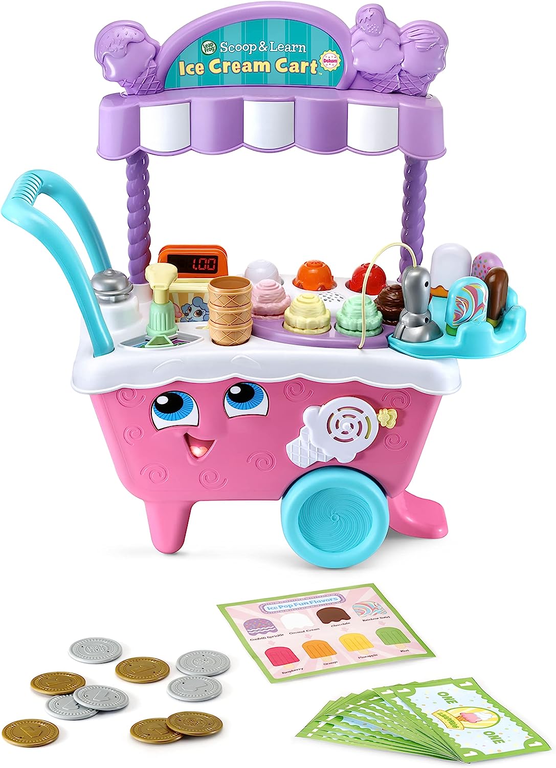 LeapFrog Scoop and Learn Ice Cream Cart Deluxe (Frustration Free Packaging). Pink
